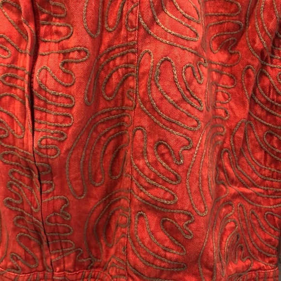 Tantrums Full Zipper Rustic Red Stitch Design Jacket Large - Picture 2 of 9